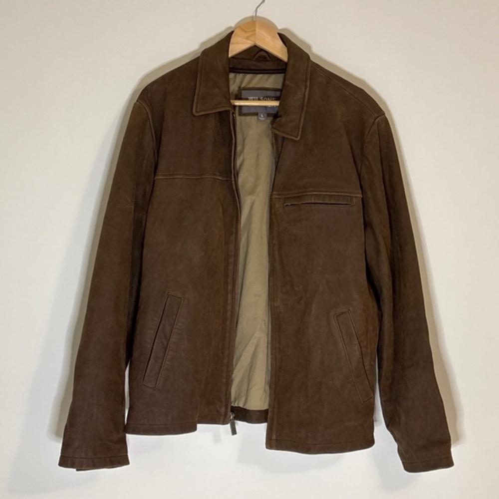 Wilson’s Rustic Brown Leather Bomber Jacket - Picture 3 of 10